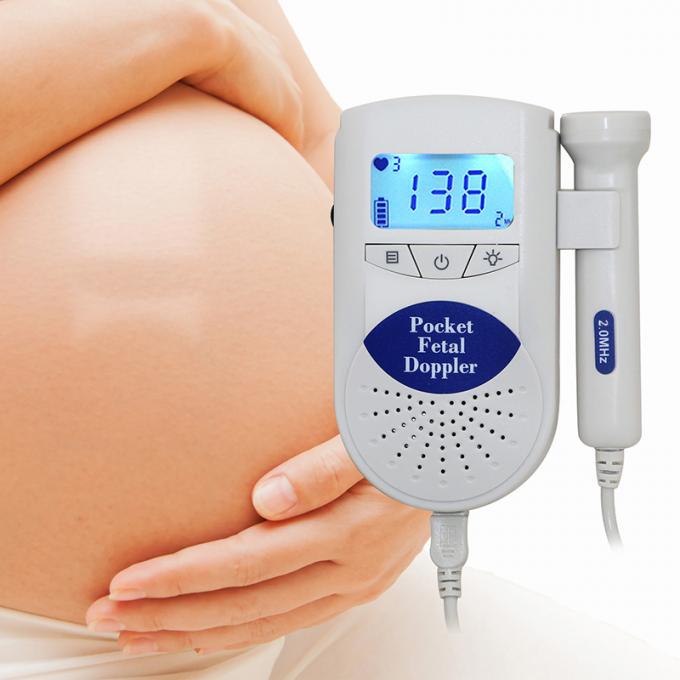 Monitor de corazón portátil del bebé del sonido de alta fidelidad ultrasónico médico de la prenda impermeable Doppler fetal