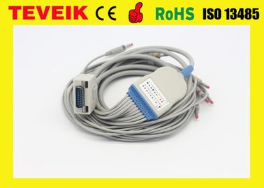 Cable de ECG con los 10 alambres de ventaja integrados para Fukuda YO máquina del ECG