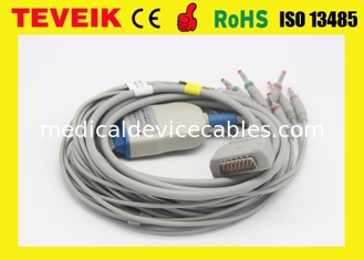 Cable del ECG de 10 ventajas con el cable del conector del plátano 4,0/monitor para la máquina del ECG de GE Marqutte