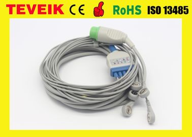 Cable reutilizable de las ventajas TPU ECG de Spacelabs 5 de la fábrica de Teveik para el monitor paciente, 17pin redondo