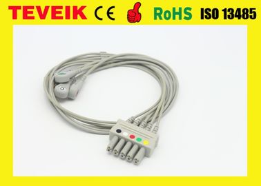 Cable médico del Leadwire de las ventajas ECG de la fábrica CE&amp;ISO HP M1635A 5 de Teveik para el monitor paciente