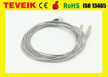Precio de fábrica del cable médico del zócalo EEG de Neurofeedback DIN1.5, electrodo de plata del cobre plateado EEG