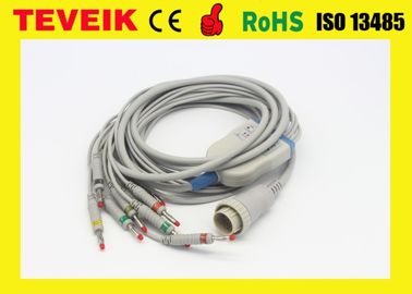 Precio de fábrica de Teveik 10 del cable del ECG de Kenz 103.106 ECG de las ventajas, resistor del IEC 4.7K del plátano 4,0
