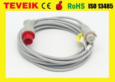 Precio de fábrica del cable invasor médico de la presión arterial IBP de Mindray PM7000, alrededor de 6pin al adaptador de BD