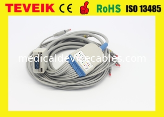 Cable del ECG de Fukuda KP-500, cable de KP-500D ECG y Leadwires con estándar del IEC del plátano 4,0