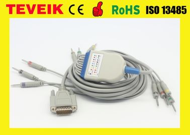 Cable del ECG de la ventaja de Edan SE-3 SE-601A 10 de la fuente de Direclty con estándar del IEC del estruendo 3,0