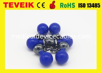 Material niquelado del silicón de la ventosa de la bola azul pediátrica del electrodo para el estruendo 3,0
