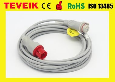 Cables del ibp de Mindray/Goldway, cable invasor de la presión arterial, 6pin redondo al adaptador de BD