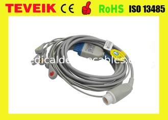 La una pieza médica 5 del cable de HP ECG lleva el cable de ECG con la broche, AHA, 1K ohmio, 12pin redondo