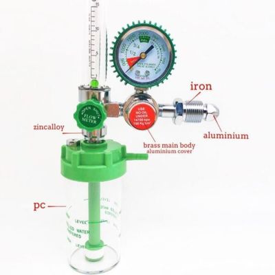 válvula del regulador del oxígeno del metro de flujo del concentrador del oxígeno del regulador del gas del cilindro