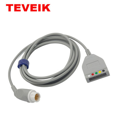 Ningún cable del ECG de Mindray ECG del alambre de ventaja para el monitor paciente PM5000 PM6000 alrededor de Pin 12