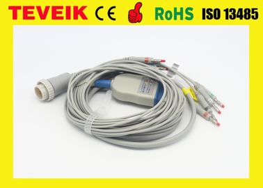 Cable del ECG del alambre de ventaja del IEC 10 del perno AHA del DB 15 de Kenz para ECG 108/110/1203,1205