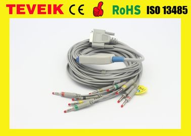 Cable del ECG de Nihon Kohden para Cardiofax 6151/6353 EKG-8270/8350 8370/8420/8423/8450