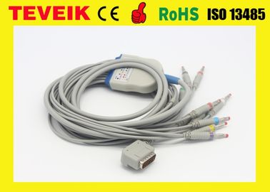 Cable del ECG de Kenz para ECG 108/110/1203,1205 10 PIN del DB 15 del alambre de ventaja