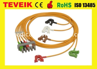 El cable médico 5 del ECG del cable M1623A del monitor ECG de HP lleva el clip AHA