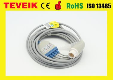 Fabricante Reusable Medical Mindray de Teveik 5 ventajas alrededor del cable de 12pin ECG para el monitor paciente