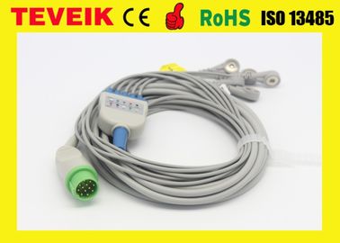 Leadwire reutilizable médico de Biolight 5 alrededor del cable de 12pin 5Leads ECG para el monitor paciente