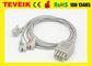El cable de Nihon Kohden BR-903P ECG /EKG compatible con 4155A11-6NUA 3 lleva el IEC del clip
