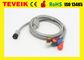 Cable médico del registrador ECG de GE Holter con los 5 alambres de ventaja integrados