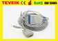 BJ-901D Nihon kohden 10 DB 15pin del cable de las ventajas EKG/ECG con el estruendo 3,0, las broches o los clips