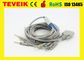 BJ-901D Nihon kohden 10 DB 15pin del cable de las ventajas EKG/ECG con el estruendo 3,0, las broches o los clips