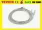 Precio de fábrica del cable con los electrodos de plata puros, material del electrodo del zócalo EEG de Neurofeedback DIN1.5 de TPU