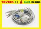 El precio de fábrica de Teveik Schiller médico AT3/AT6 10 lleva el cable del ECG de DB15pin con el plátano 4,0