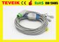 Cable compatible de las ventajas ECG de TM910 Schiller 5 con Pin redondo 12 para el accesorio médico