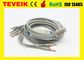 Cable y leadwires compatibles de la ventaja ECG/EKG de HP M1770A 10 con estándar del IEC Banana4.0
