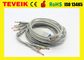 Cable y leadwires compatibles de la ventaja ECG/EKG de HP M1770A 10 con estándar del IEC Banana4.0