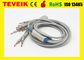 Cable con los 10 leadwires integrados, plátano 4,0, IEC, DB15pin de Kenz ECG, compatible con Kenz ECG 108/110/1203