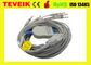 Cable de Schiller ECG con 10 el cable integrado del ECG del plátano 4,0 AHA de los leadwires