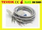 Cable del alambre DB15pin ECG/EKG de FUKUDA Denshi 10Leads para Cardimax FX-2111 FX-3010
