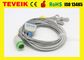 Leadwire reutilizable médico de Biolight 5 alrededor del cable de 12pin 5Leads ECG para el monitor paciente