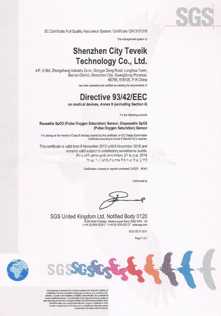 China Shenzhen Teveik Technology Co., Ltd. Certificaciones