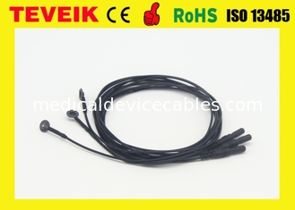 Cable suave flexible del electrodo de EEG con el cobre plateado del cloruro de plata, electrodos del emg