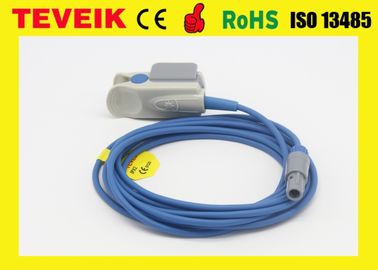 cable médico del finger 3F del clip del sensor reutilizable adulto SpO2 de Redel 6pin el 10ft