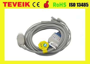Cable compatible de la ventaja ECG de la una pieza 5 de HP TPU con el IEC de la broche para M1722A/B