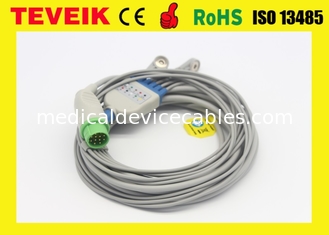 Cable reutilizable de las ventajas ECG de la una pieza 5 del cable y del Leadwire de Spacelabs ECG con la broche para AHA