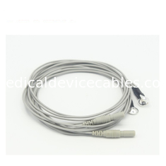 Accesorios médicos del cable de plata puro del electrodo EEG con la taza del zócalo DIN1.5