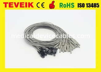 Electrodo de alta calidad del cable EEG de EEG con cobre plateado de la plata 1 m