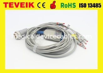 Cable del ECG del alambre de ventaja del IEC 10 del perno AHA del DB 15 de Kenz para ECG 108/110/1203,1205