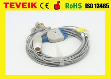 Cable de una pieza reutilizable médico de la ronda 12pin ECG de Mindray para el monitor paciente de BeneView T5