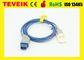 Tipo cable del conector de NK 9pin de extensión de Spo2 para el monitor paciente con el material de TPU