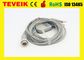Cable del ECG de Kenz para ECG 108/110/1203,1205 10 perno del IEC /AHA DB15 de los leadwires